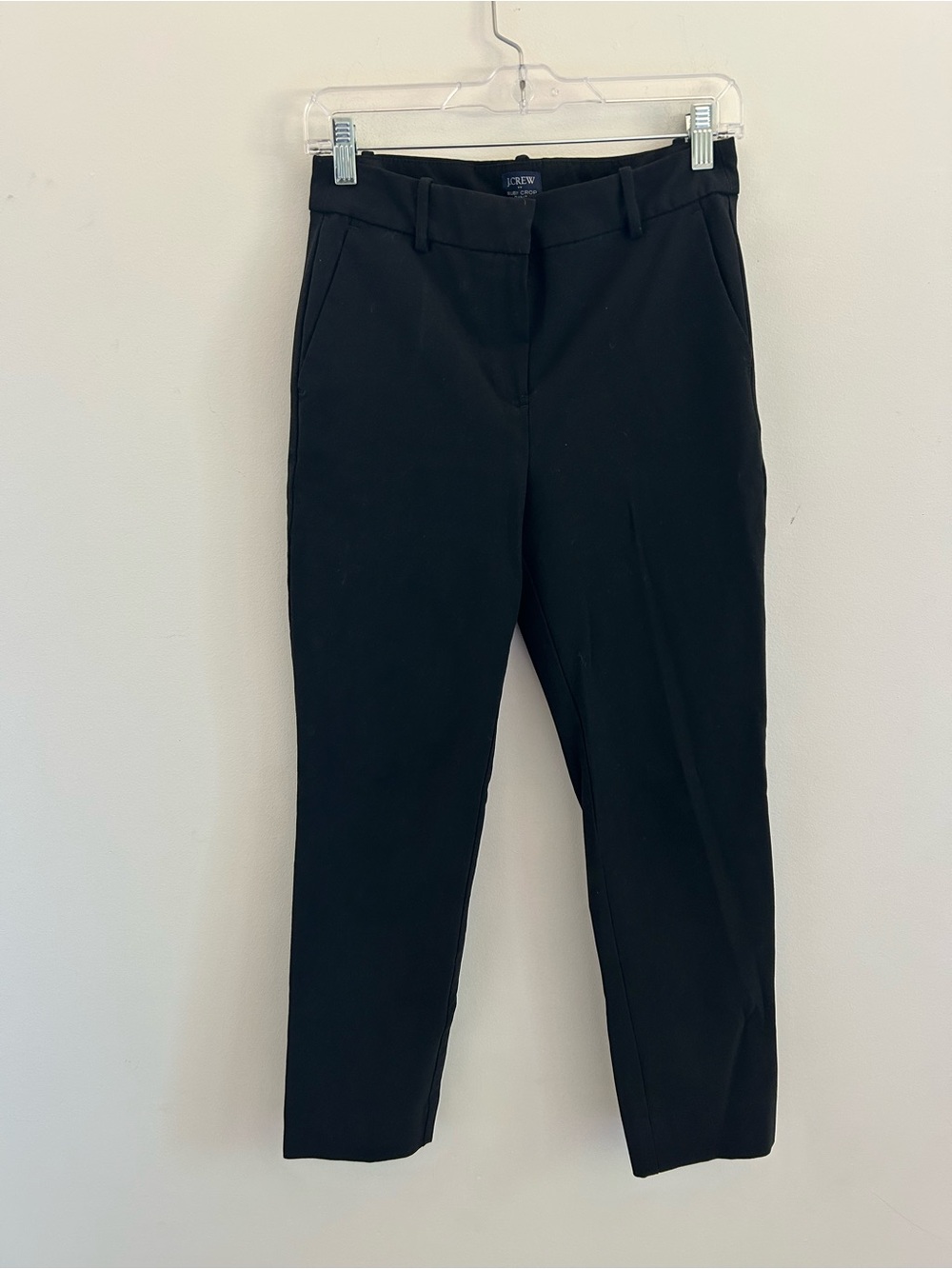 J. Crew Black Tailored Cropped Trousers